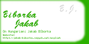 biborka jakab business card