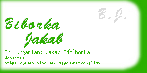 biborka jakab business card